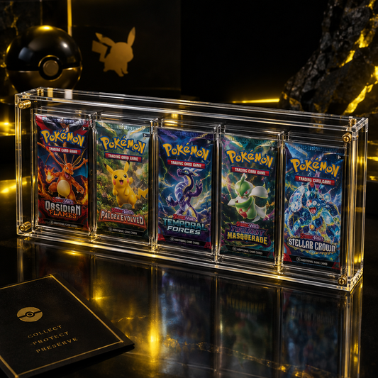 Protection acrylique pour 5 boosters Pokémon